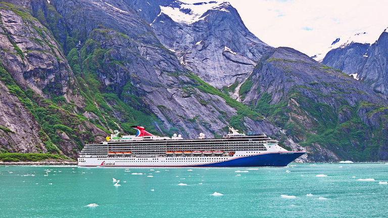 Carnival sails to Alaska from Seattle.