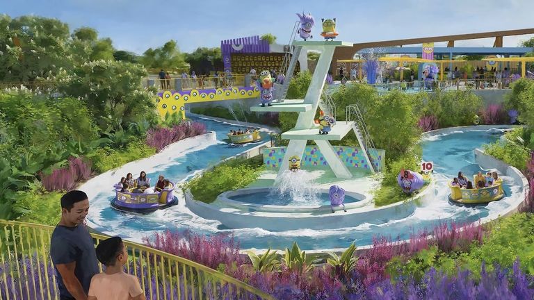 Clients will be caught up in a wet-and-wild completion between yellow and purple Minions.