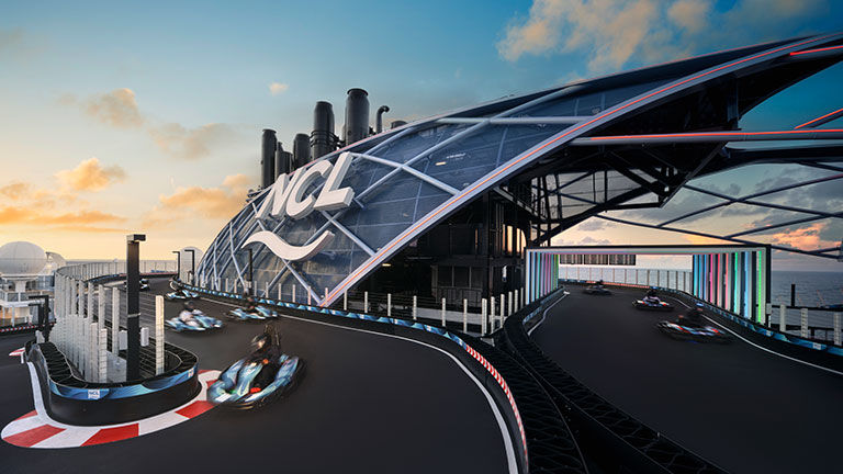 Cruisers can race go-karts on the Prima Speedway.