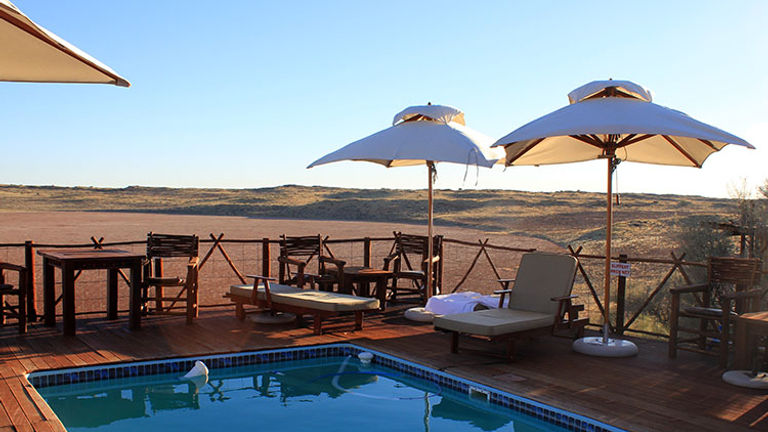 Enjoy a dip in the swimming pool. // © 2016 !Xaus Lodge