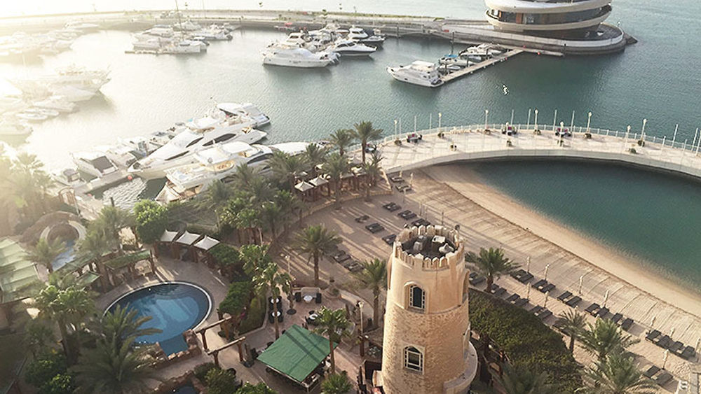 Four Seasons Hotel Doha faces the Arabian Gulf, and its newly opened Nobu Doha is located on the hotel’s private marina. // © 2015 Valerie Chen