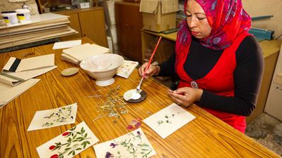 Visit to Iraq Al-Amir's Women Cooperative, a MAKE TRAVEL MATTER® Experience in Jordan. Courtesy of Trafalgar