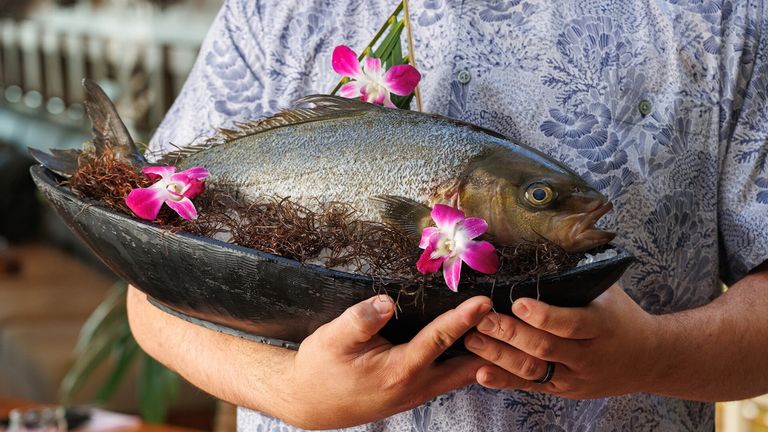 Mina’s Fish House at Four Seasons Resort Oahu promotes a "line-to-table" philosophy.