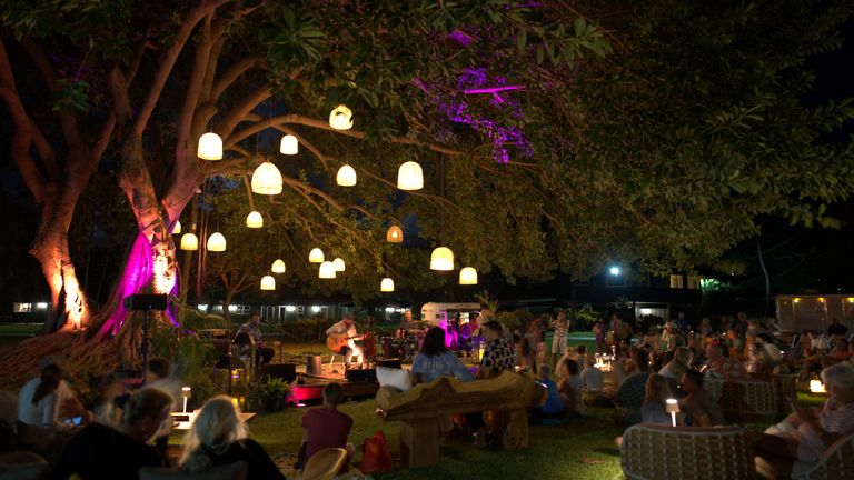 Nestled beneath a giant rubber tree, The Branches is an outdoor live music venue for resort guests and local residents, launched last November.