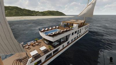 A rendering of Sonesta Dahabeya Amirat II, which just debuted last month