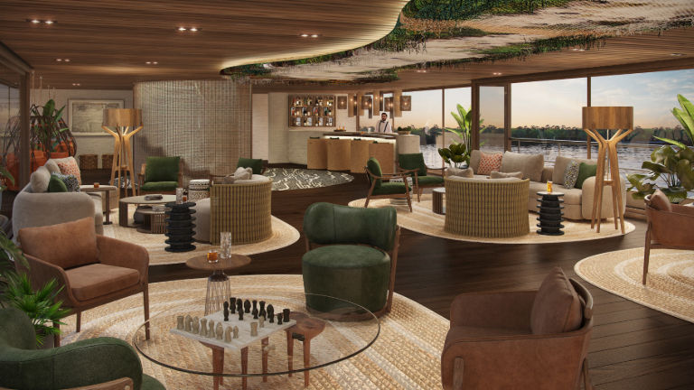 Public spaces onboard the yacht will include a lounge.