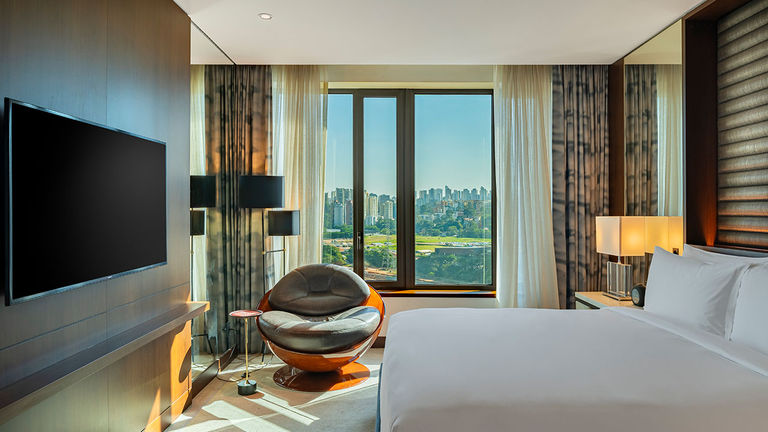 Stay at the new JW Marriott Hotel Sao Paulo, located just outside the city center.