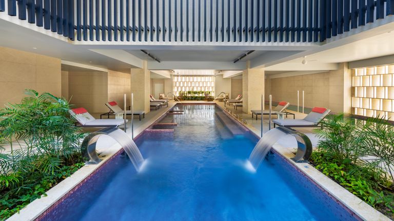 The Away Spa offers a hydrotherapy area and a variety of treatments.