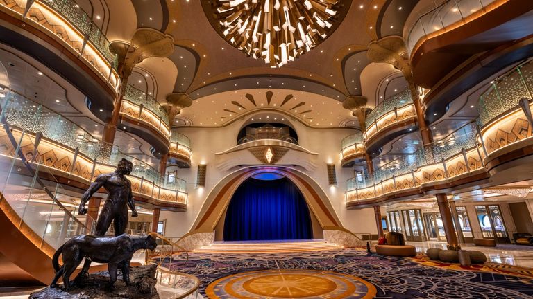 The Grand Hall is inspired by the “Black Panther” films.