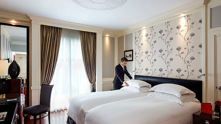 The newer Opera Wing has a neoclassical look. // © 2018 Sofitel Legend Metropole Hanoi