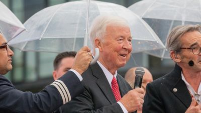 Torstein Hagen celebrates Viking's 100th ship in Basel, Switzerland